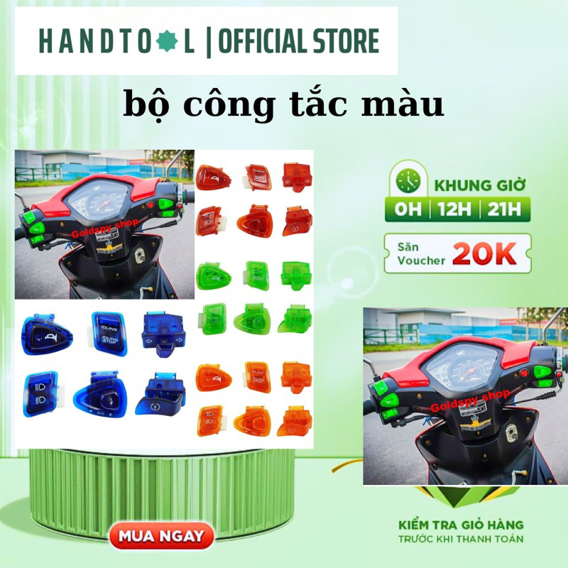 Bộ Công Tắc Màu HANDTOOL Trong Suốt Cho Lead 110wave 110, rsx 110, blade, vision 2021, lead 2021