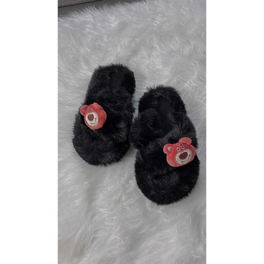 DÉP LÔNG GẤU DÂU QUAI CHÉO SIÊU CUTE