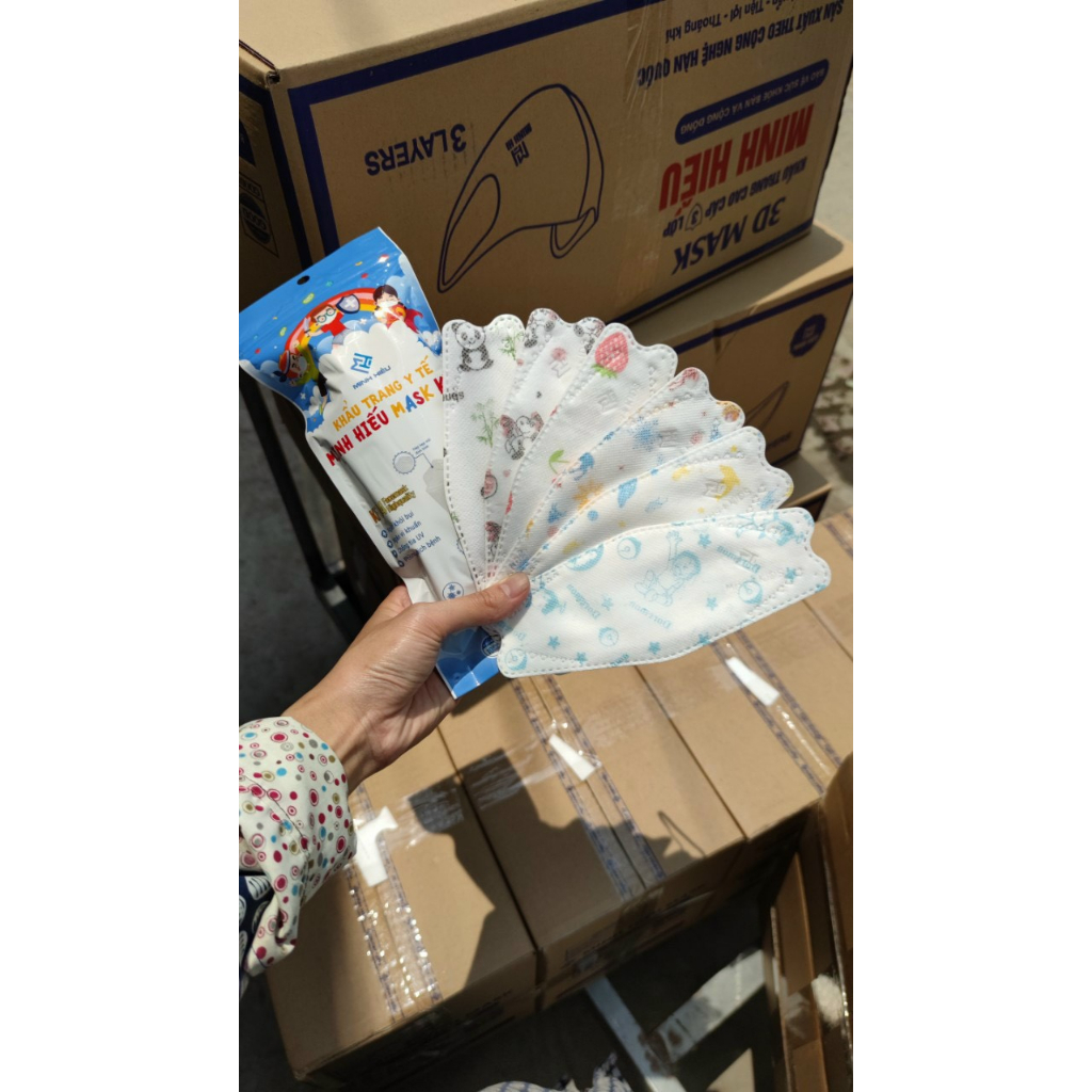 THÙNG 300 Cái Khẩu Trang Trẻ Em KF94 Chuẩn ISO - Khẩu Trang Em Bé