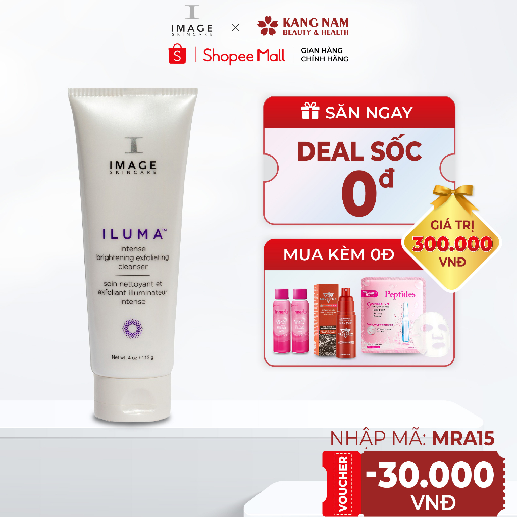 Sữa rửa mặt tẩy tế bào chết làm sáng da Image Iluma Intense Brightening Exfoliating Cleanser 113g