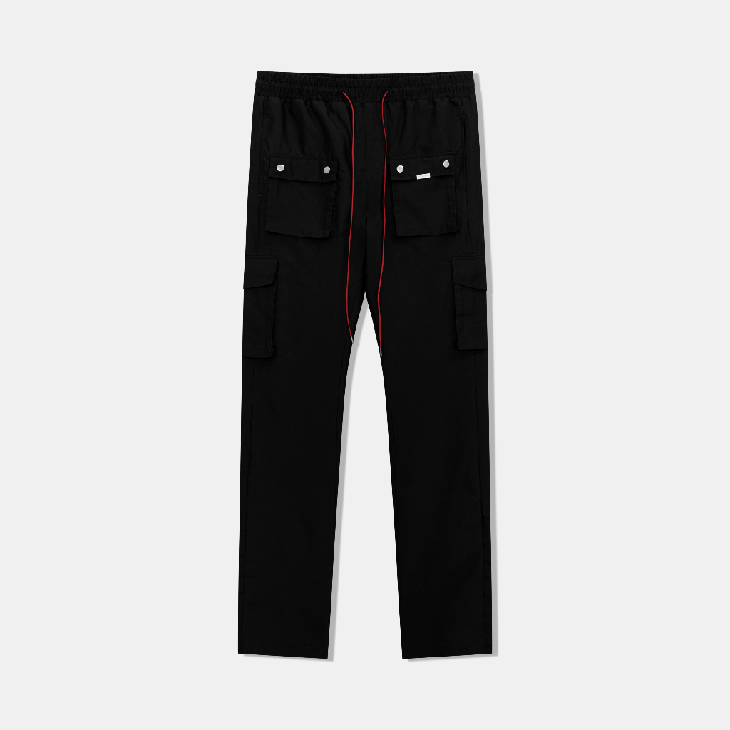 Quần Dù Túi Hộp FNOS Streetwear SNAP CARGO PANTS Ống Rộng Có Nút Bấm JGD - Local Brand Chính Hãng