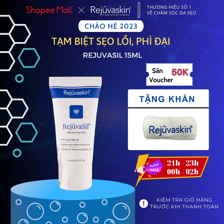 Gel Rejuvasil 15ml xóa mờ sẹo lồi/sẹo phì đại hiệu quả Được các bác sĩ khuyên dùng