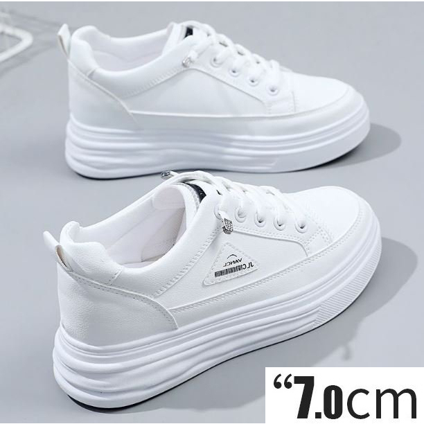 Giày thể thao nữ trắng độn đế từ bên trong 7CM - Shop Hùng Phát