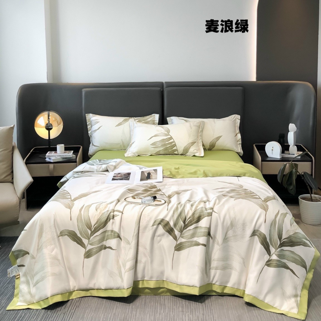 Set Chăn ga LỤA THÁI CHĂN HÈ, Phi Lụa, Cotton Lụa Hàng Nhập Khẩu 4 Món Siêu Đẹp Mát Lạnh - Trùm Sỉ Adu79