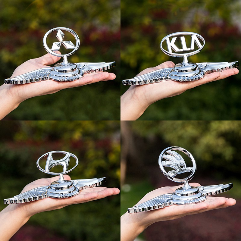 Biểu tượng logo cánh chim nắp capo xe hãng Kia Honda Suzuki Toyota Ford Nissan Mitsubishi Mazda Huyndai Chevrolet