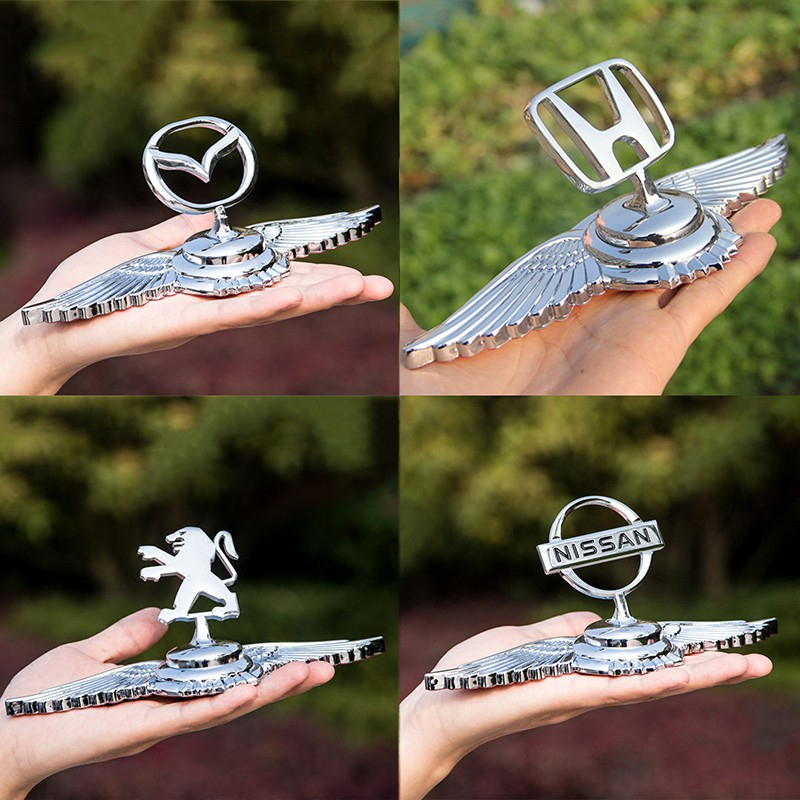 Biểu tượng logo cánh chim nắp capo xe hãng Kia Honda Suzuki Toyota Ford Nissan Mitsubishi Mazda Huyndai Chevrolet