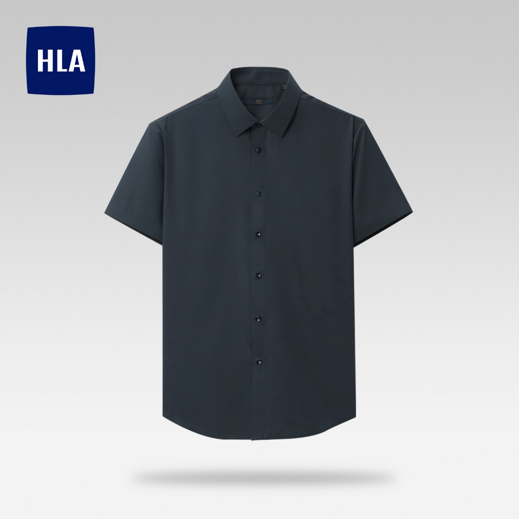 HLA - Áo sơ mi nam ngắn tay cao cấp màu trơn Solid color high quality short sleeves Shirt