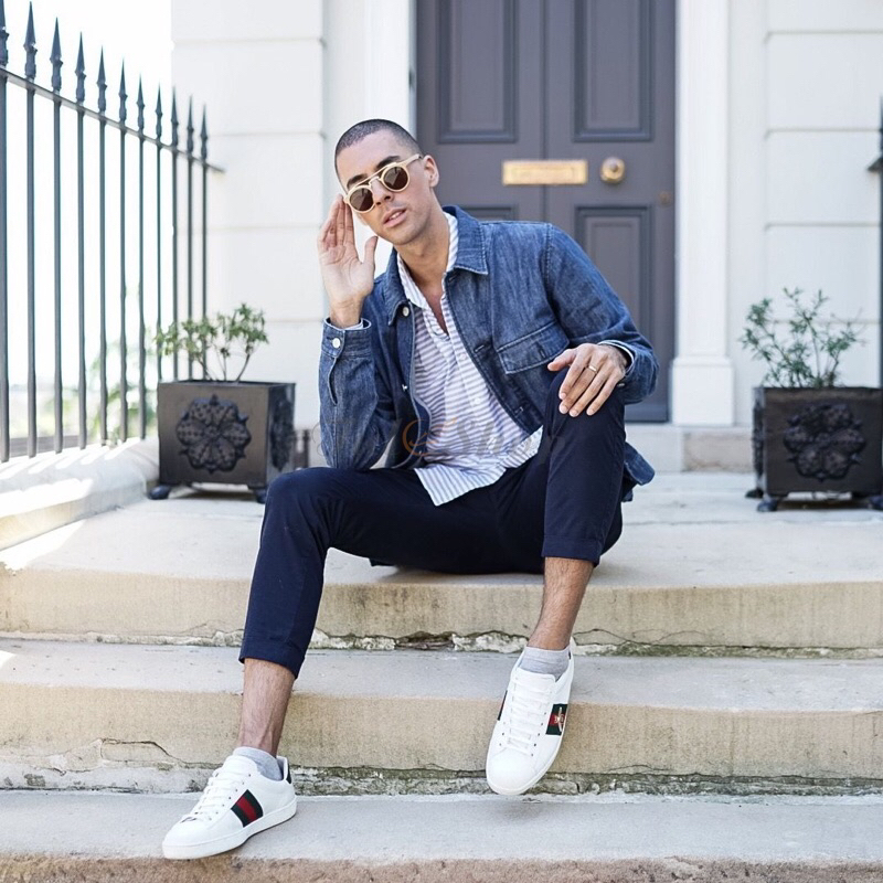 ⚡️[Hight Quality] Hàng Có Sẵn!! Giày G.C Ace Embroidered Sneaker White Leather With Bee - Hàng Loại 1 Full Box GC Ong