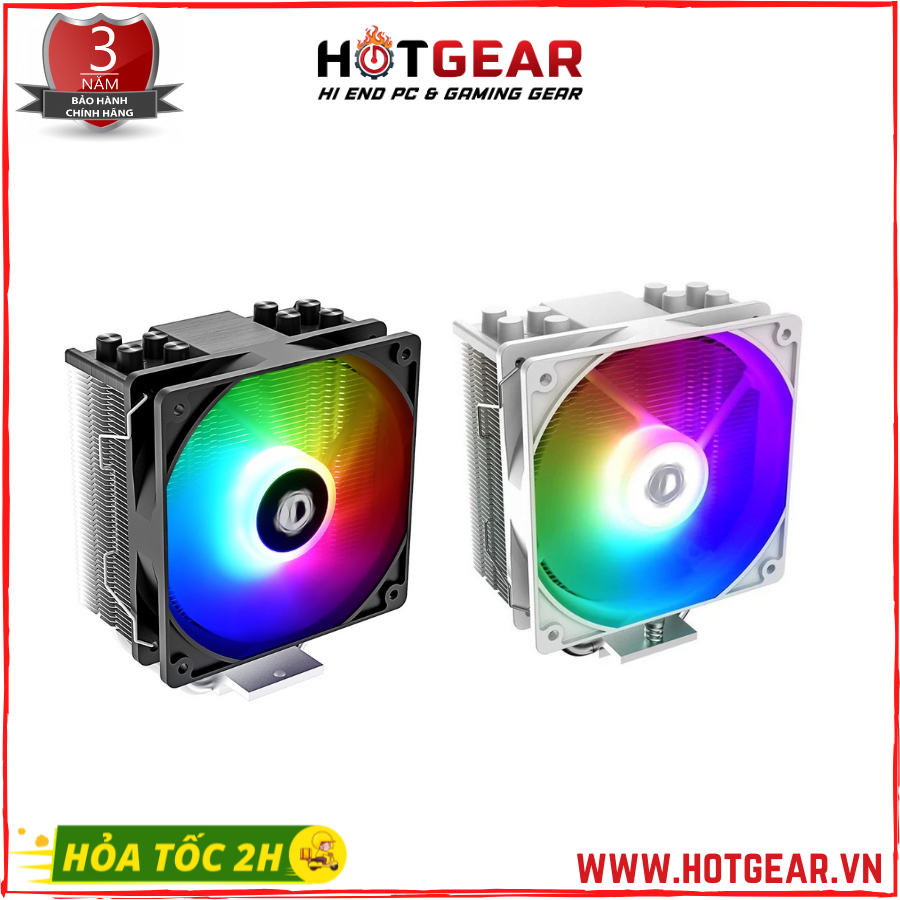 Tản nhiệt khí CPU ID-Cooling SE-214-XT ARGB Đen | Trắng | LED Tự động - Chính hãng, SE214 XT White, hỗ trợ socket 1700