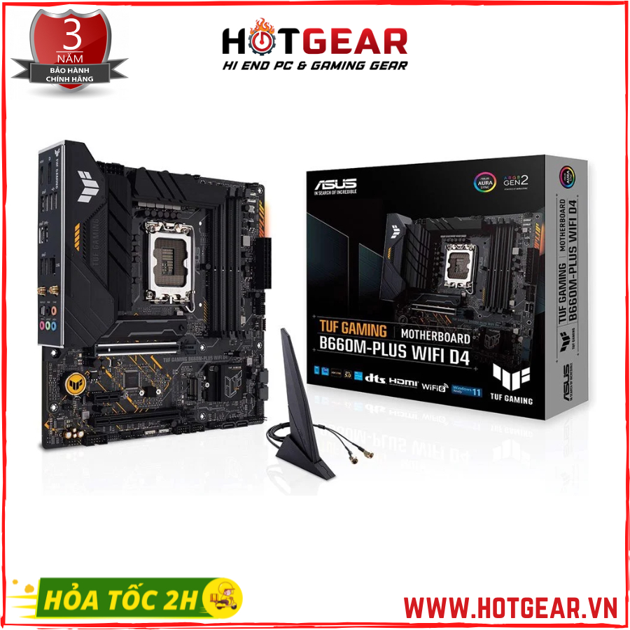 BO MẠCH CHỦ ASUS TUF GAMING B660M-PLUS WIFI D4 ( WIFI / LGA1700 / M-ATX / 4XDDR4 ) CHÍNH HÃNG 36T
