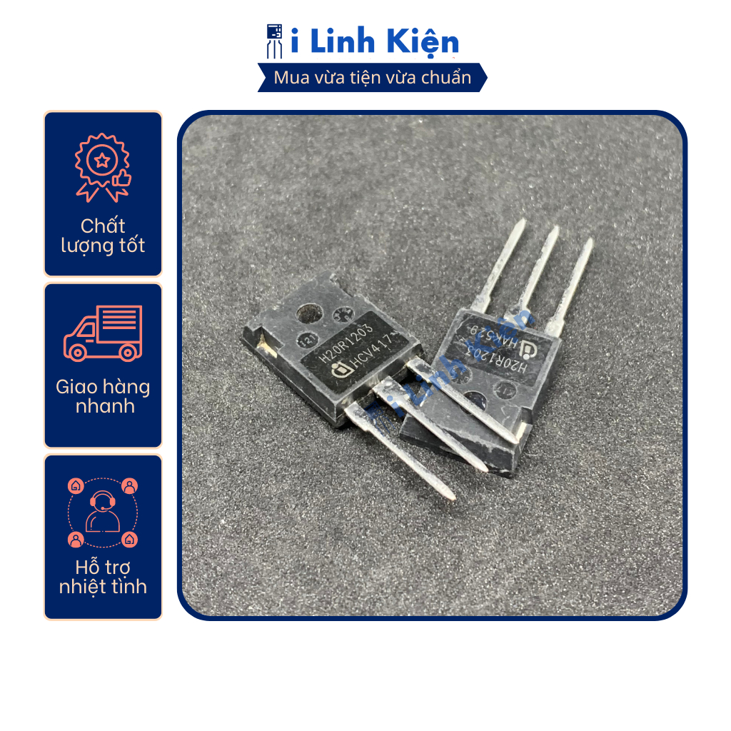 IGBT bếp từ H20R1203 20R1203 20A 1200V mặt gương hàng zin tháo máy chất lượng tốt .