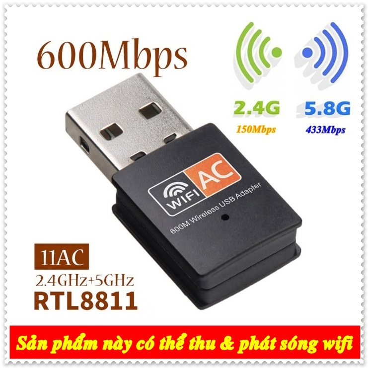 USB AC1300 & AC600 với AC300  thu sóng WIFI dùng cho máy tính xách tay-máy tính để bàn-máy tính bảng