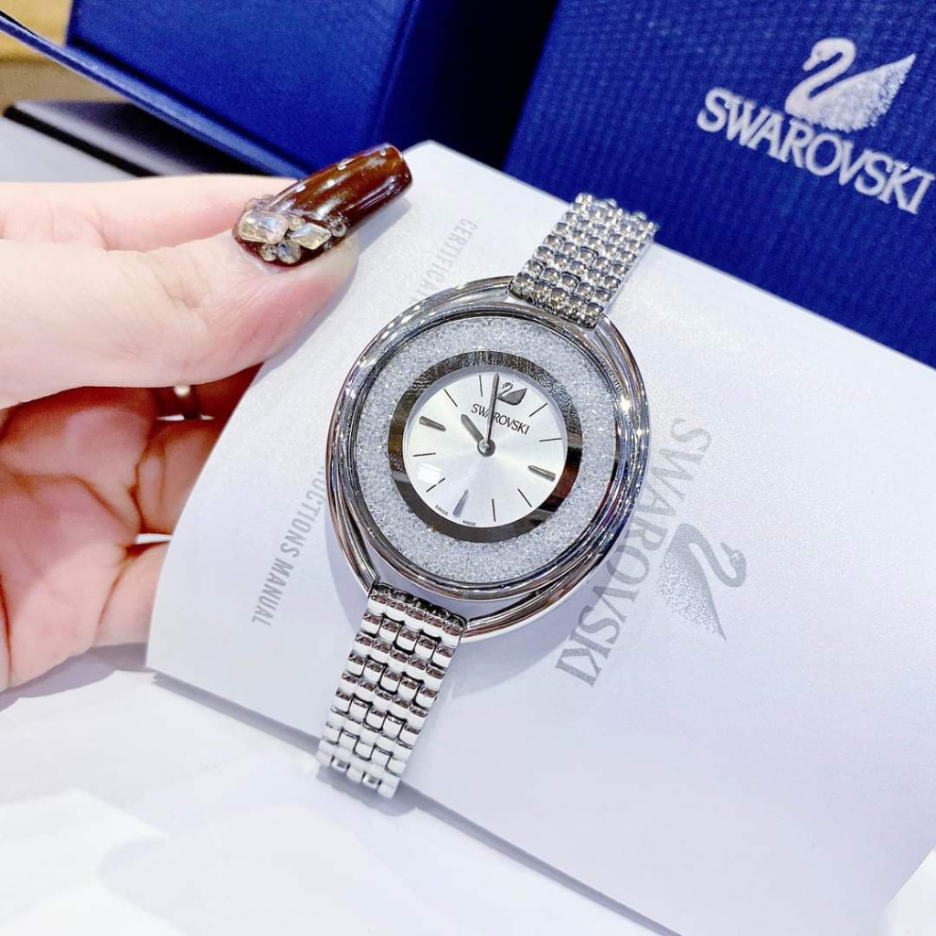 Đồng Hồ Nữ Swarovski Crystalline Oval,Size: 36mm,Full Box Hãng,Chuẩn Thời Trang Nhẹ Nhàng Cho Nữ
