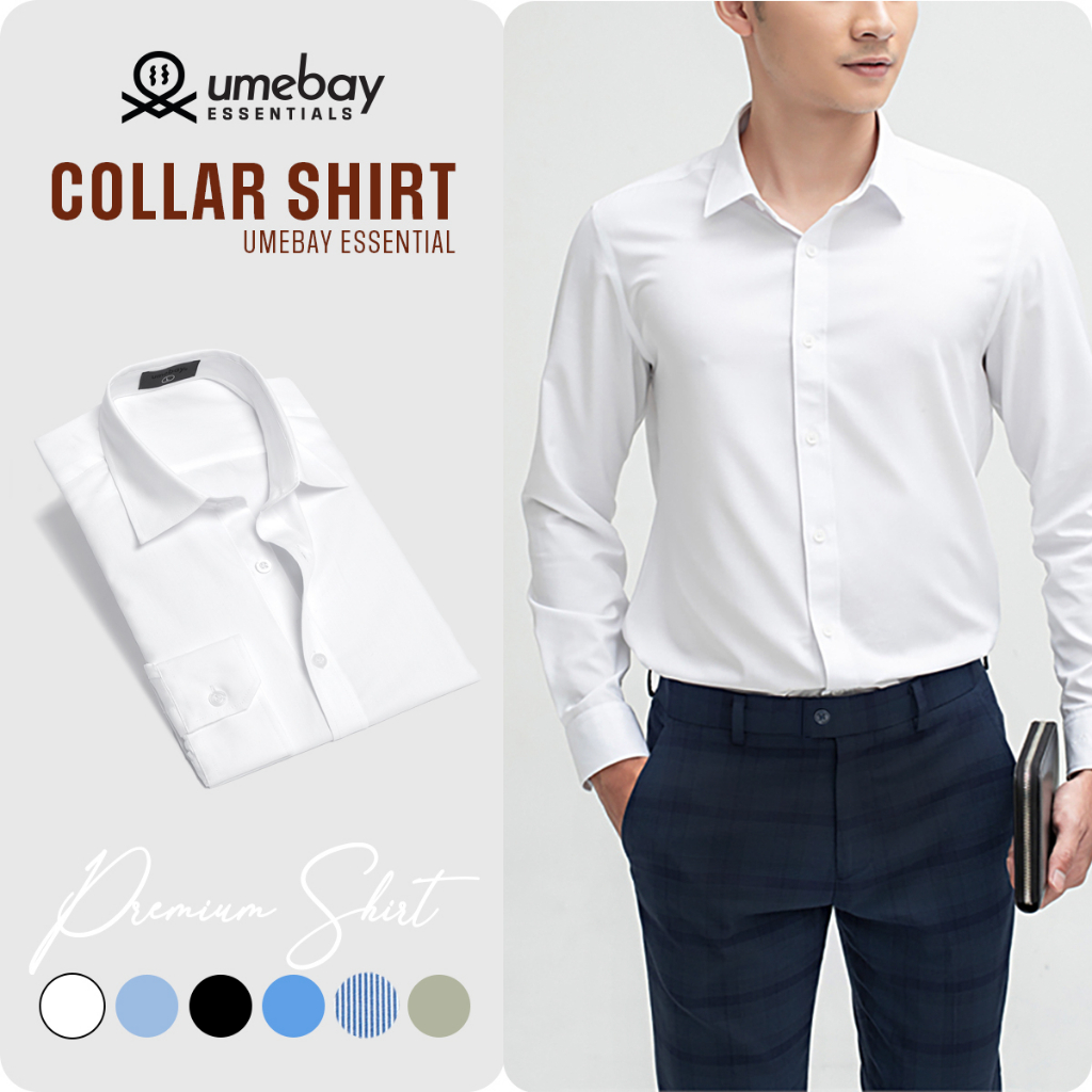 Áo sơ mi nam Umebay dài tay fit form. Chất liệu 100% Cotton USA thoáng mát trẻ trung USM372