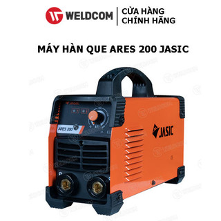 Máy hàn que ares 200 jasic hàn que 2-4mm, kìm hàn có dây 3m cáp hàn cu 25mm ; kẹp mát có dây 2m cáp hàn cu 25mm