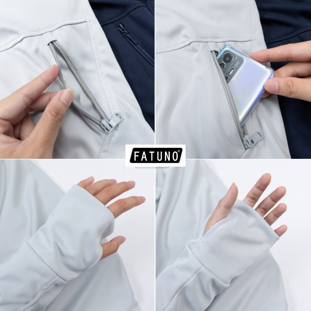 Áo chống nắng nam 2 lớp, Áo khoác nam cao cấp vải cotton Hàn mát mịn thoáng khí chống tia UV