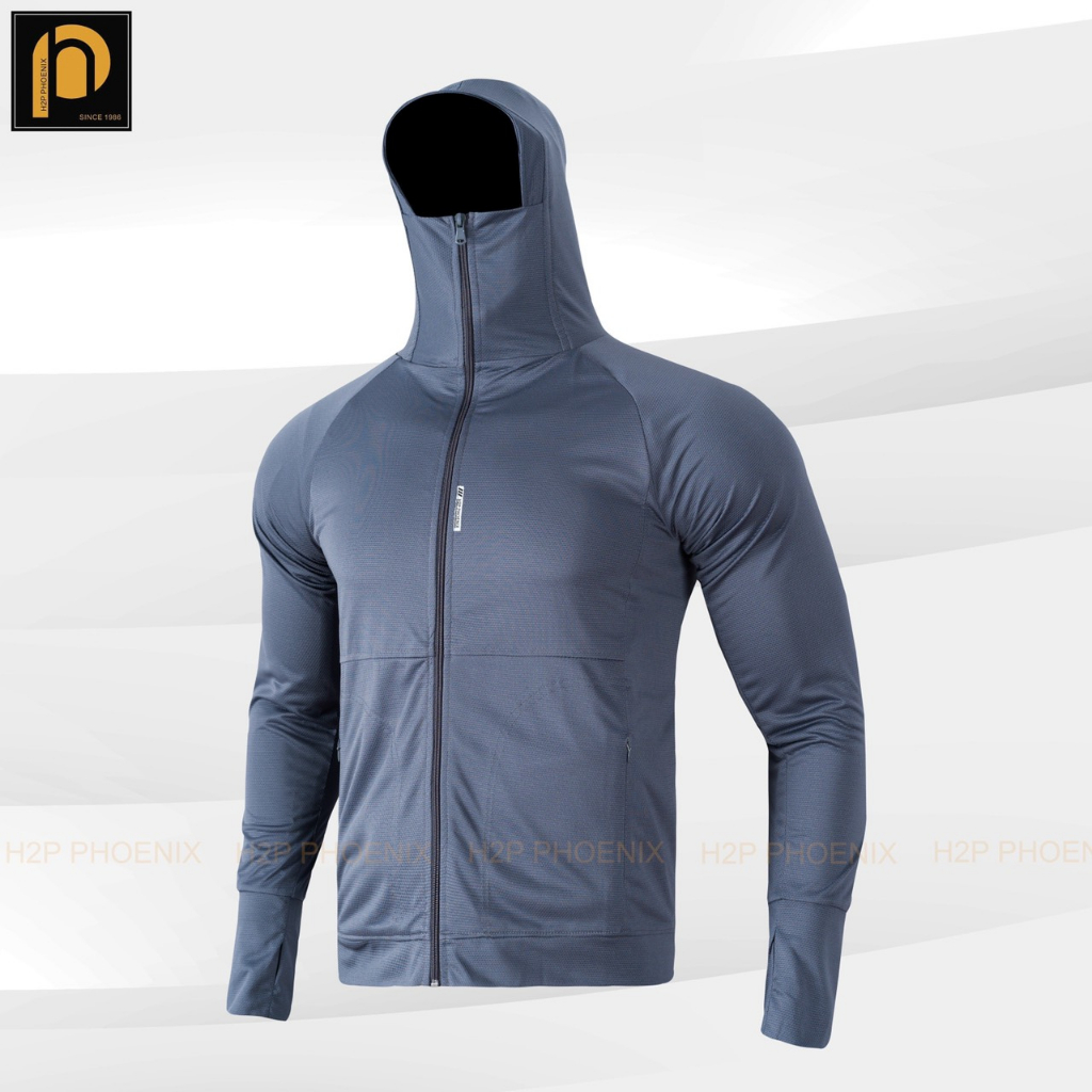 Áo chống nắng nam 2 lớp, Áo khoác nam cao cấp vải cotton Hàn mát mịn thoáng khí chống tia UV