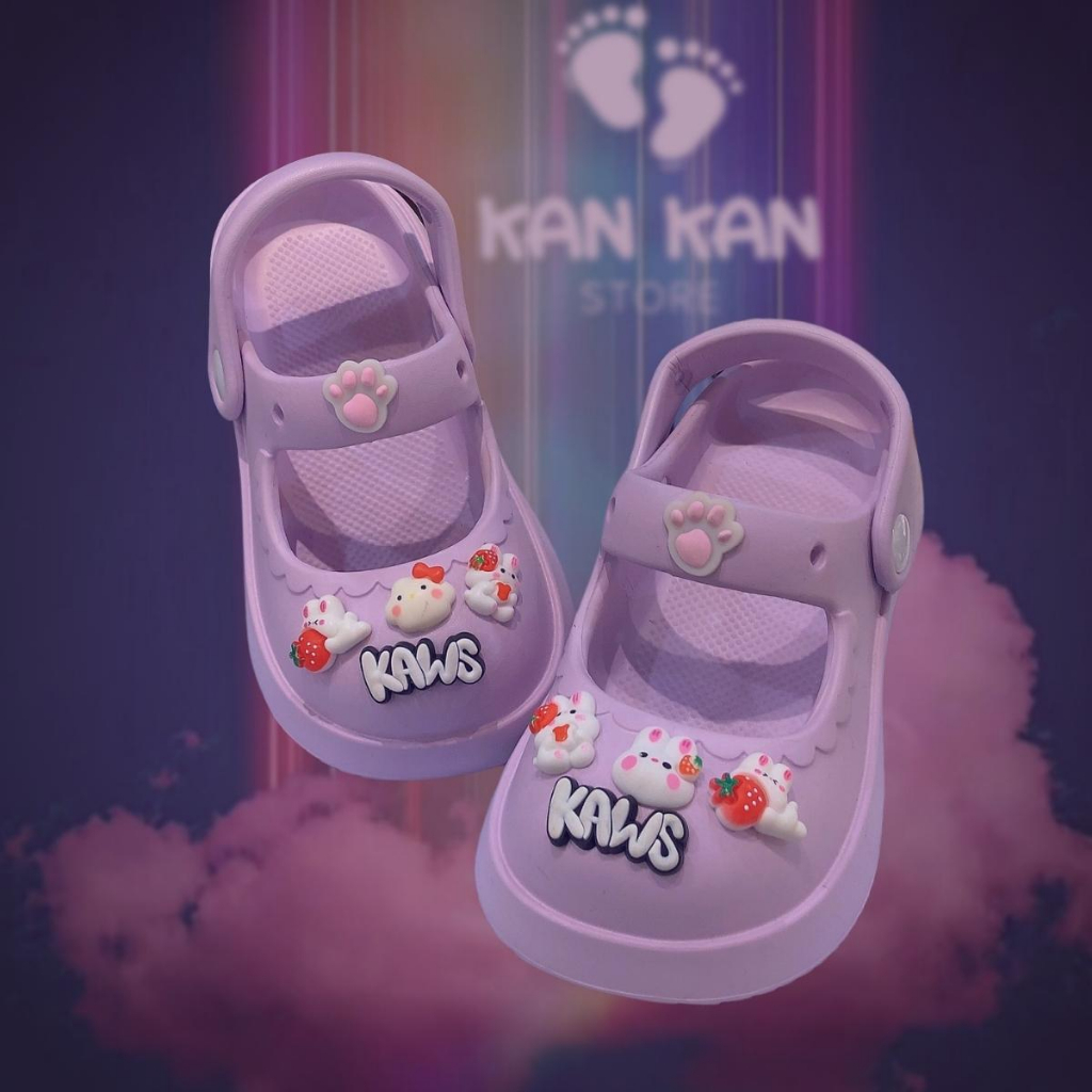Giày Dép Sục FORM TO Cho Bé Gái BS092 Giầy Sục Có Quai Hậu Trẻ Em Xăng Đan Bánh Mì BabyShoes