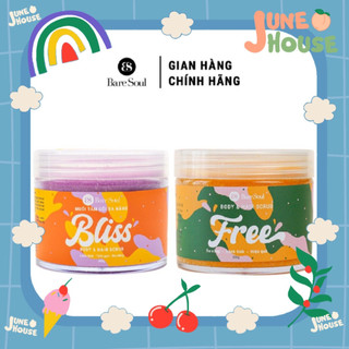 Muối tắm gội tẩy tế bào chết da đầu, tóc và tẩy tế bào chết cơ thể BareSoul FREE Body & Hair Scrub 300g