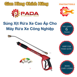 Súng Xịt Rửa Xe Cao Áp Chuyên Dụng Cho Máy Rửa Xe Công Nghiệp - Kèm 4 Đầu Béc Chỉnh Tia Cao Cấp