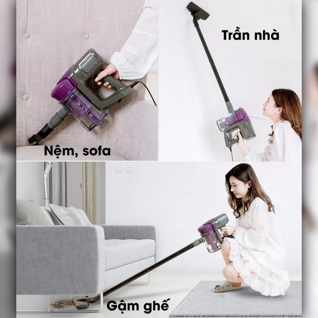Máy hút bụi cầm tay CHIGO - Máy hút bụi cầm tay gia đình - Siêu Tiện Dụng, Siêu Mạnh, hộp chứa bụi lớn