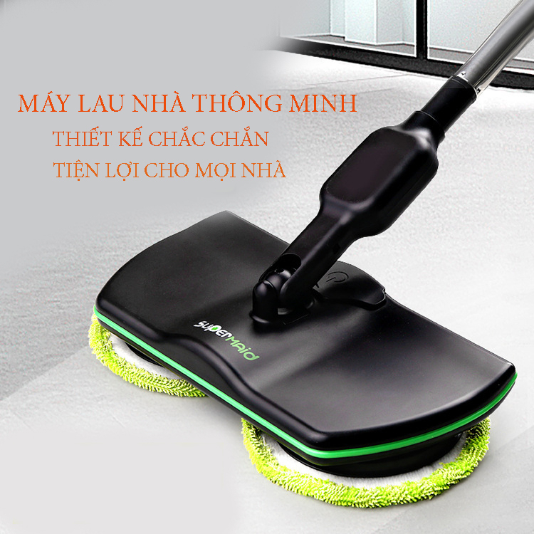 Máy lau nhà SuperMaid bằng điện không dây cao cấp - cây lau nhà thông minh cho mọi gia đình