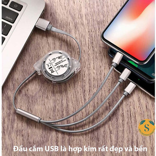 Dây Cáp Sạc 3 Đầu đa năng 3in1