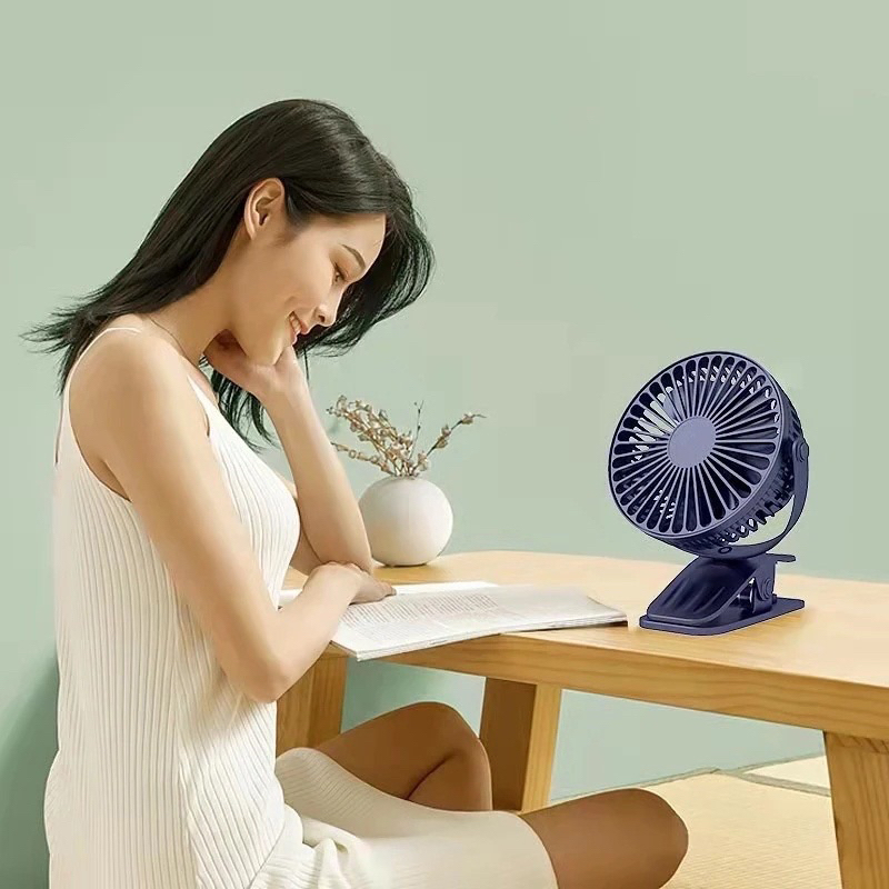 Quạt kẹp để bàn , kẹp ô tô ,kẹp xe đẩy cho bé ,siêu tiện lợi