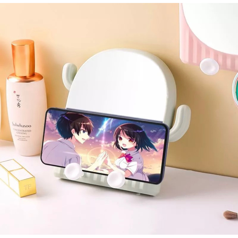 Gương trang điểm để bàn soi di động, có thể treo hình cây xương rồng xinh xắn