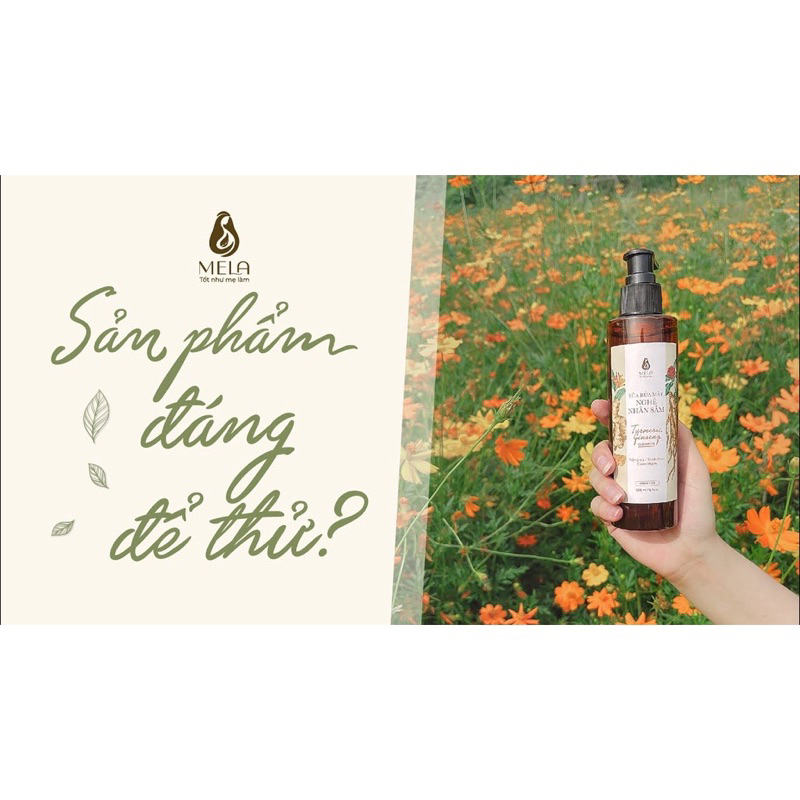 Sữa Rửa Mặt Nghệ Nhân Sâm MELA Cho Da Dầu Mụn Sáng Da Tẩy Tế Bào Chết 200m