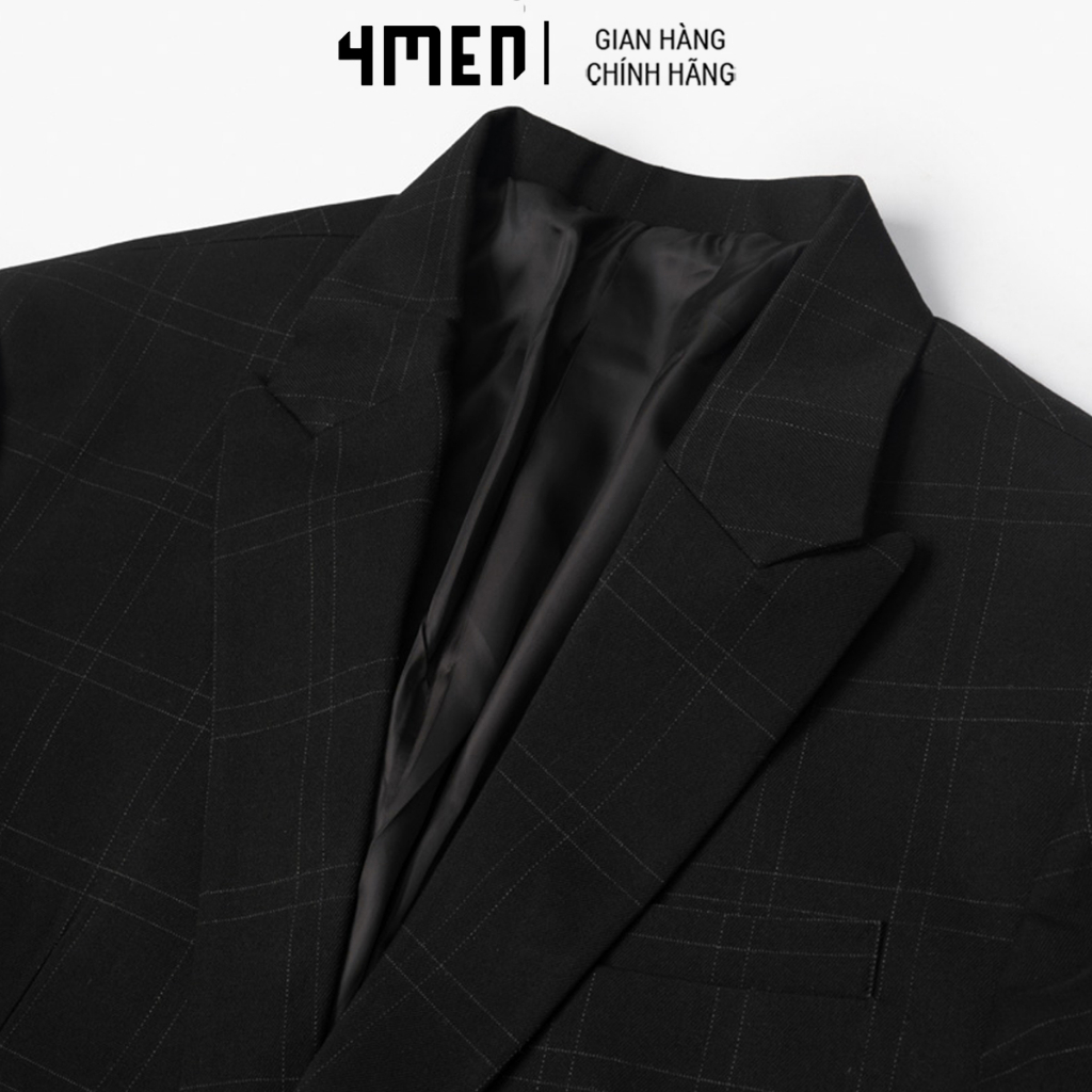 Áo Vest Nam Caro Slimfit Cổ Nhọn 4MEN AV038 tôn dáng, sang trọng thanh lịch, vải mềm bóng đẹp, co giãn, dày dặn, công sở