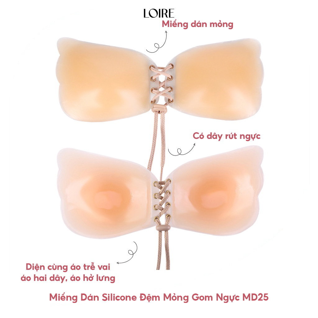 Miếng Dán Silicone Đệm Mỏng Gom Ngực Loirechic MD25