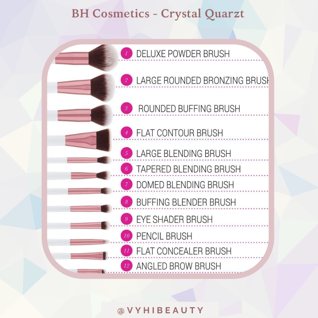 Set cọ BH Cosmetics Crystal Quartz