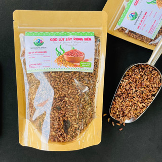 Gạo lứt sấy sấy rong biển Mangline Farm Đà Lạt loại  1000g đồ ăn vặt giảm cân giữ dáng giòn tan ăn là ghiền