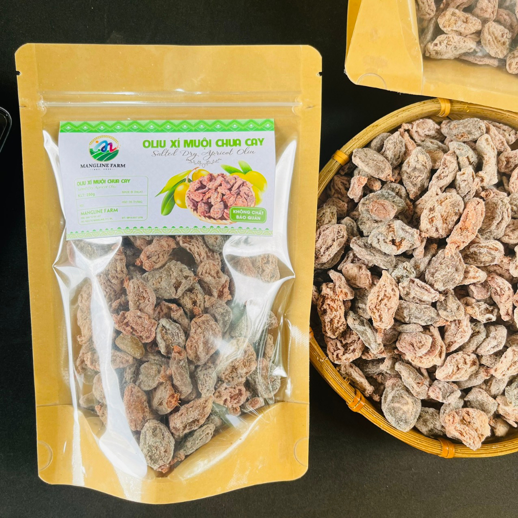 Xí muội chua cay Mangline Farm Đà Lạt 250g đồ ăn vặt thơm ngon ăn là ghiền