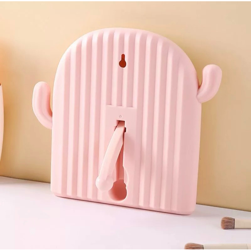 Gương trang điểm để bàn soi di động, có thể treo hình cây xương rồng xinh xắn