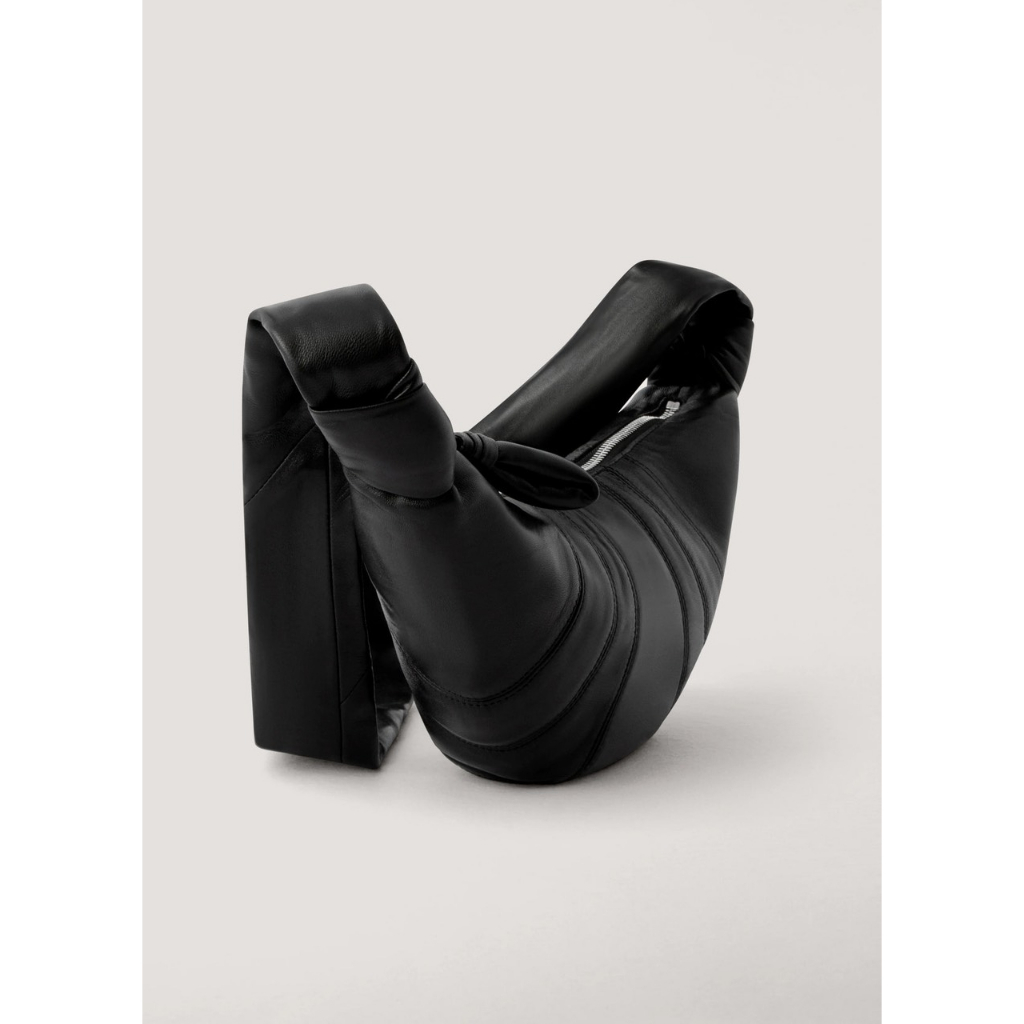 Túi Sừng Bò Thời Trang Nam Nữ Màu Đen Nâu Trắng Size S