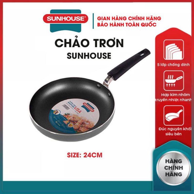 CHẢO CHỐNG DÍNH SUNHOUSE 24 Cm