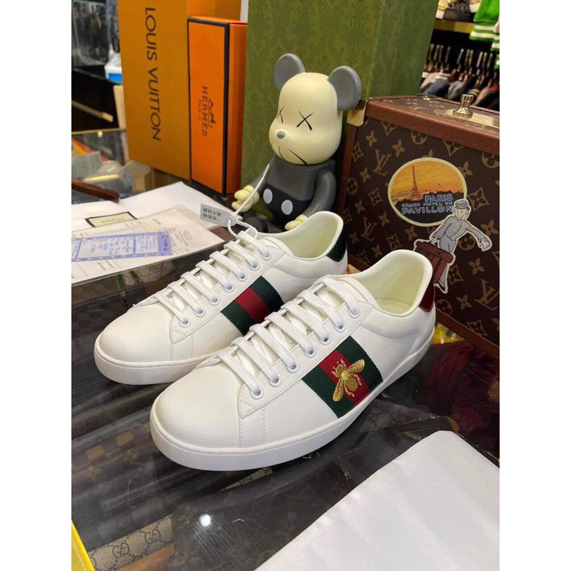 ⚡️[Hight Quality] Hàng Có Sẵn!! Giày G.C Ace Embroidered Sneaker White Leather With Bee - Hàng Loại 1 Full Box GC Ong