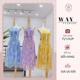 Váy maxi, đầm hoa nhí đi biển siêu hot 𝐖𝐚𝐲𝐟𝐚𝐬𝐡𝐢𝐨𝐧 form dáng ôm hở lưng sexy SP19416