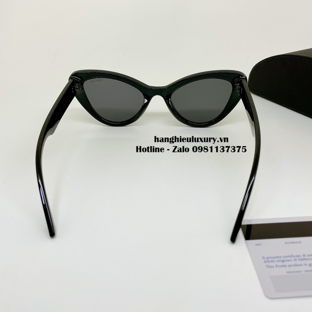 Kính Mát Nữ Màu Đen Mắt Mèo Cao Cấp Full Box PRD 20265