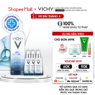 Bộ xịt khoáng dưỡng da VichyThermalWater 150ML +Tặng dưỡng chất giàu khoáng Mineral 89