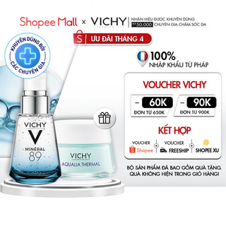 Bộ Dưỡng Chất Khoáng Vichy Mineral 89 30ml&mặt nạ ngủ Aqualia Thermal Night Spa15ml