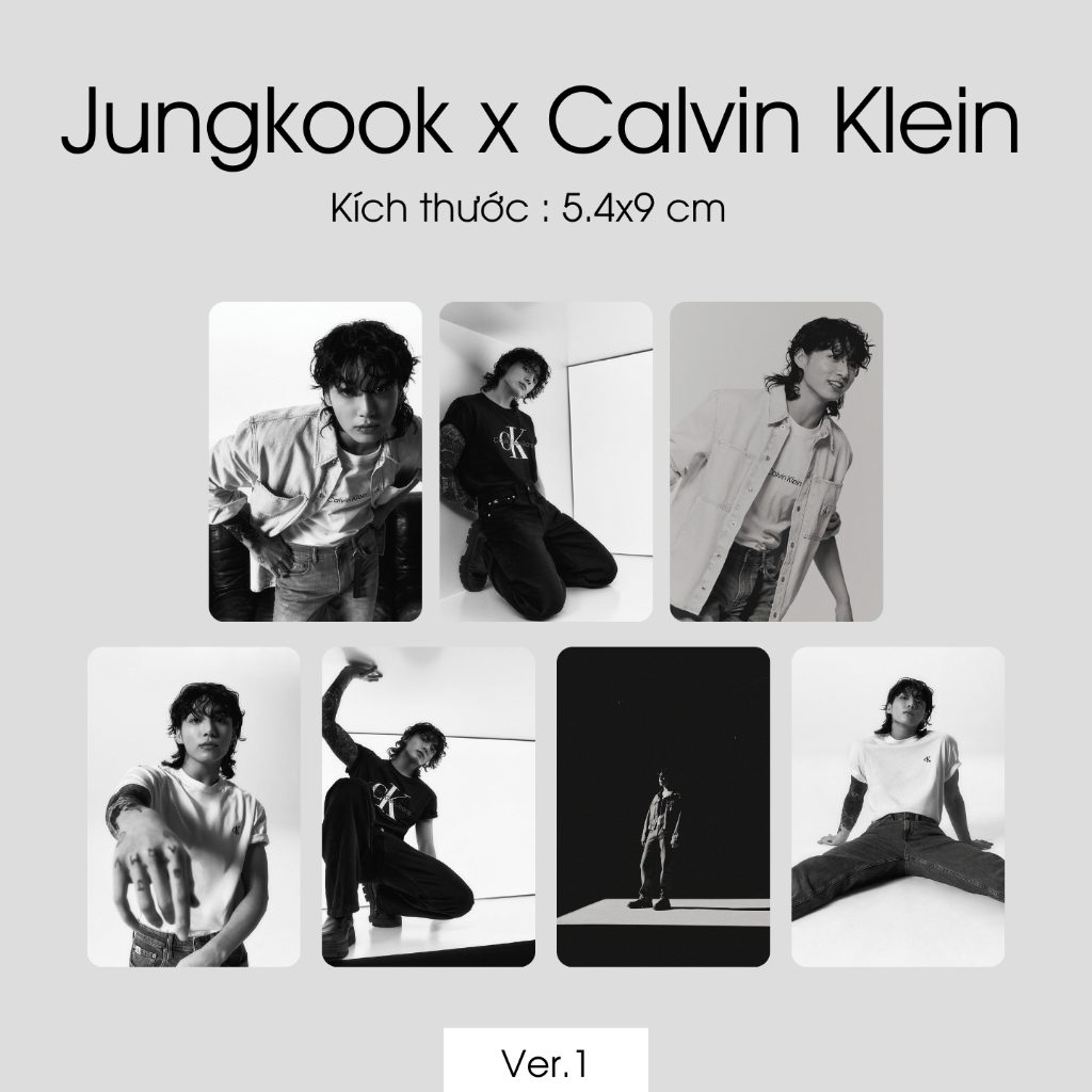 SET 7 CARD BTS JUNGKOOK X CALVIN KLEIN