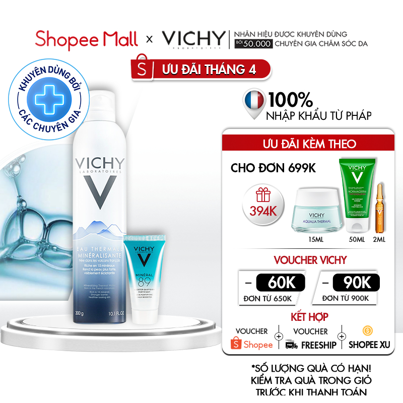 Bộ xịt khoáng dưỡng da Vichy Mineralizing Thermal Water