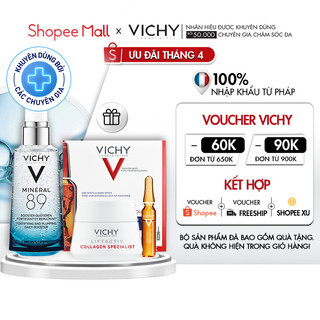 Bộ serum khoáng phục hồi chuyên sâu và làm sáng da Vichy Mineral 89