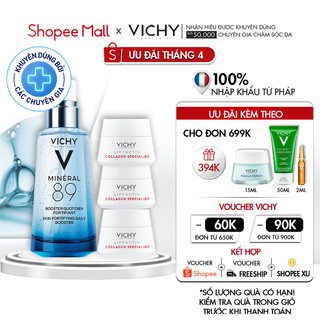 Bộ sản phẩm Serum khoáng phục hồi chuyên sâu Vichy Mineral 89