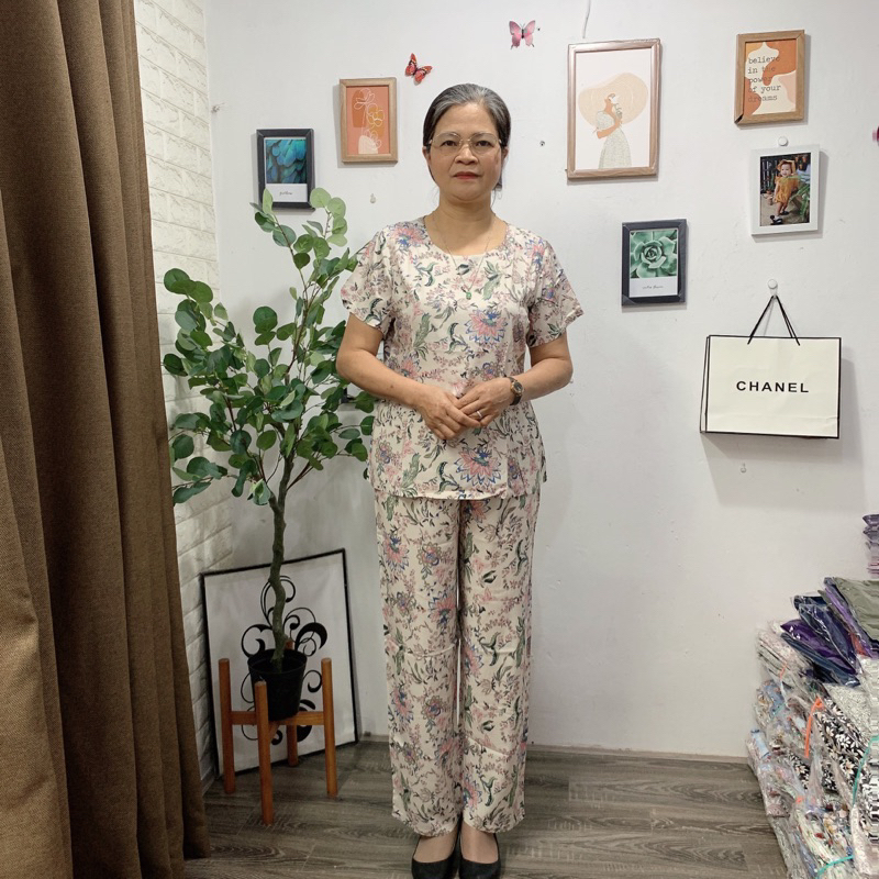 🔥Bộ Lanh Trung Niên Vải Việt Thắng Mát, Mềm, Nhẹ, Bộ Tole Cho Mẹ