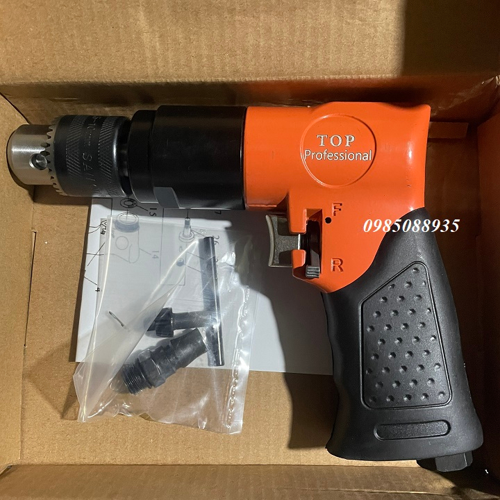 Máy khoan bằng khí nén 3/8in  TOP , máy khoan dùng hơi đầu 10ly