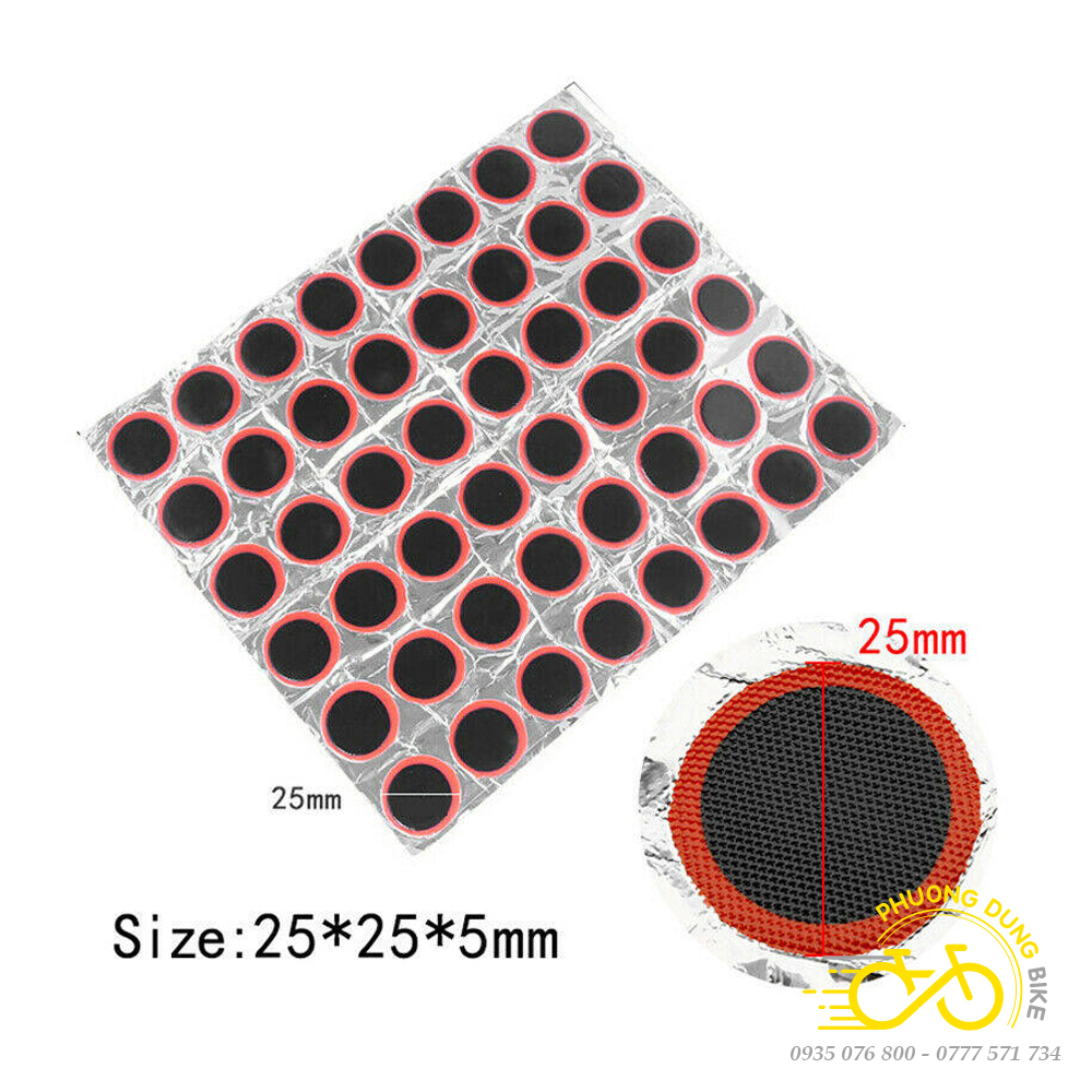 48 Miếng vá tròn cho ruột săm xe đạp - Keo vá săm xe đạp